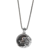 Sterling Silver  Naga Pendant