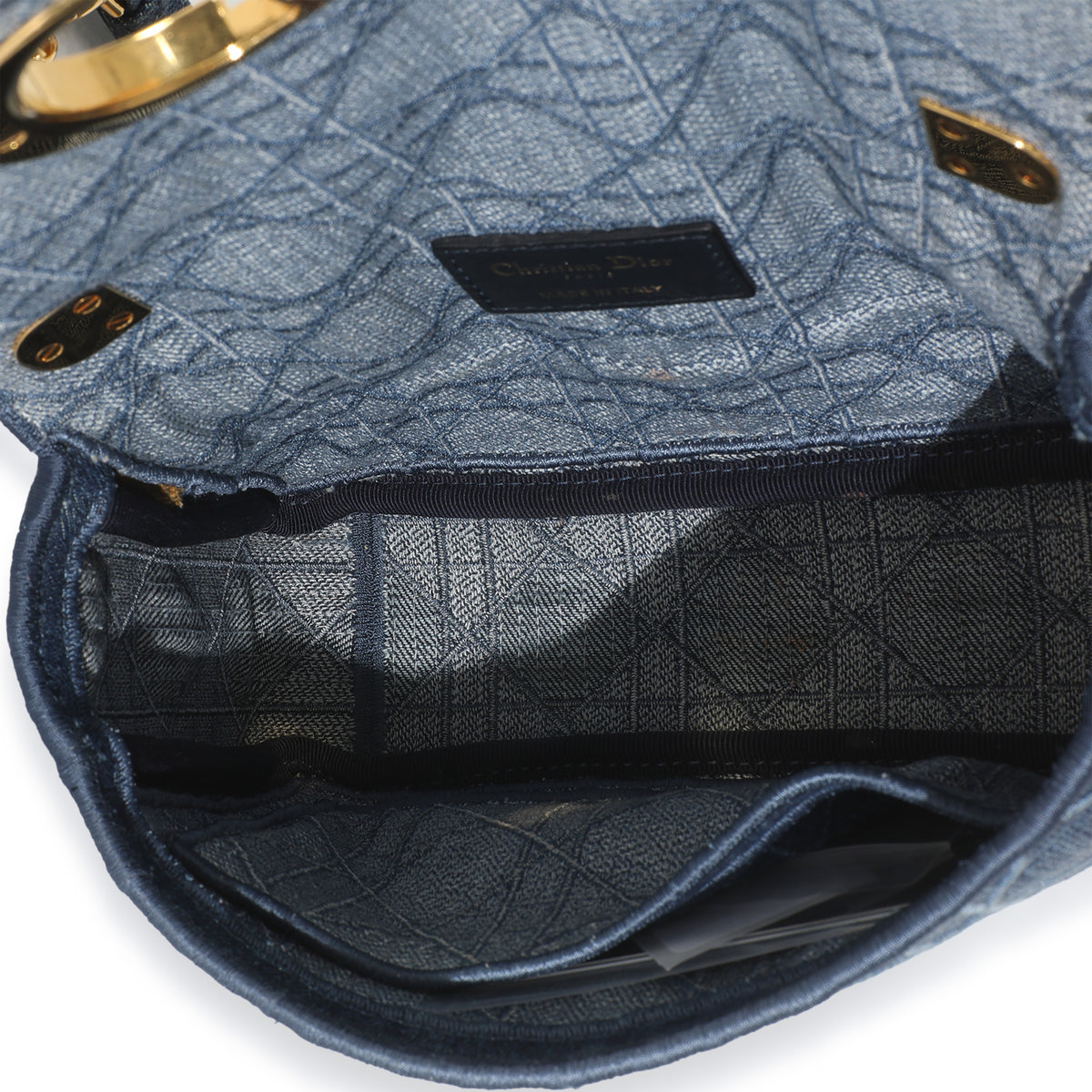 Blue Denim Cannage Small Caro Bag