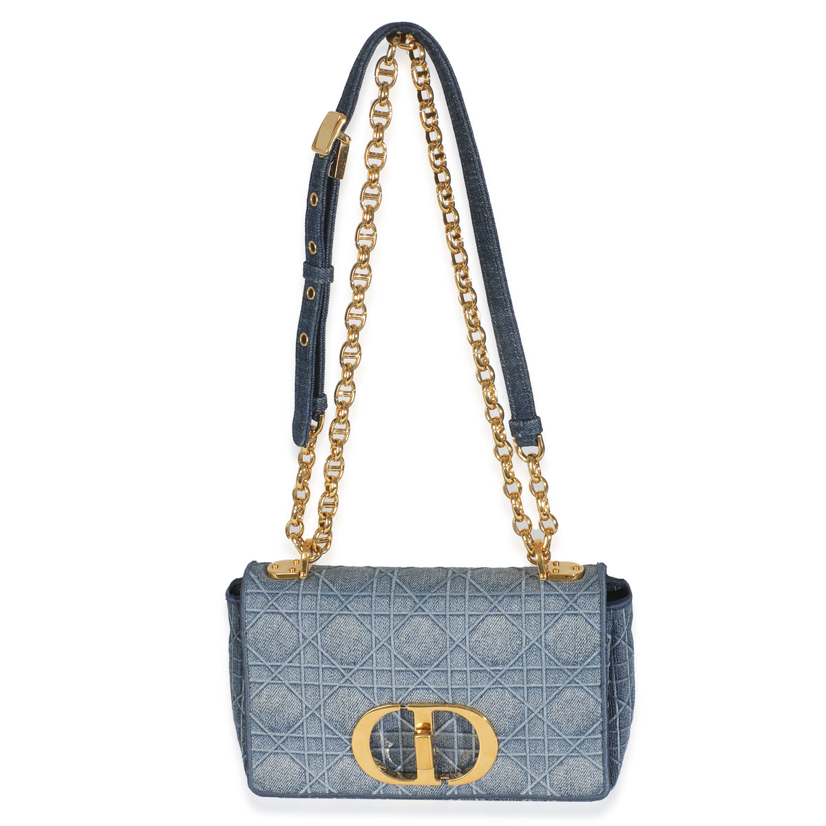 Blue Denim Cannage Small Caro Bag