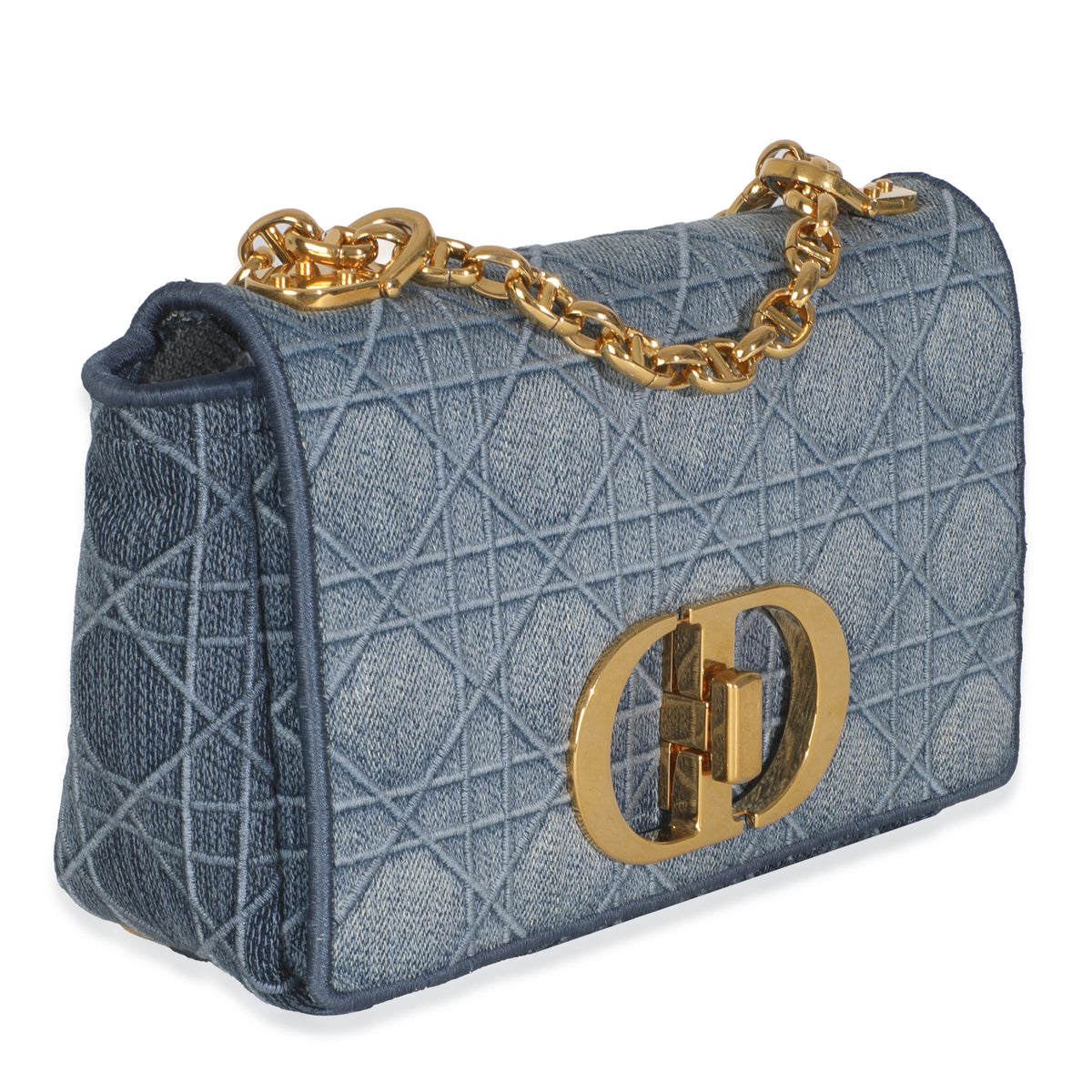 Blue Denim Cannage Small Caro Bag