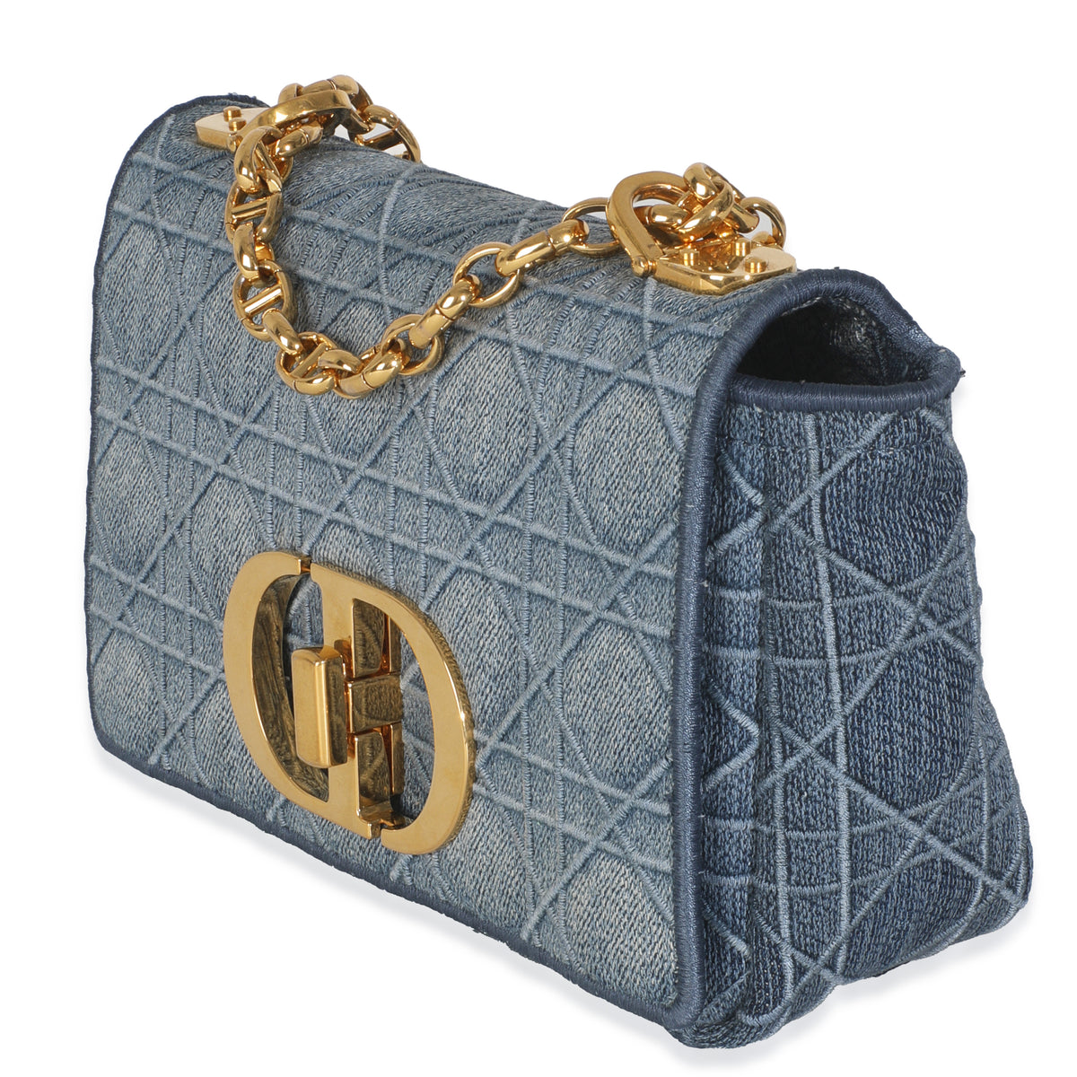 Blue Denim Cannage Small Caro Bag