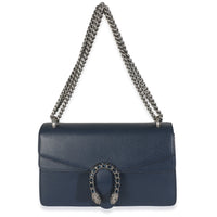 Navy Dollar Calfskin Medium Dionysus Bag