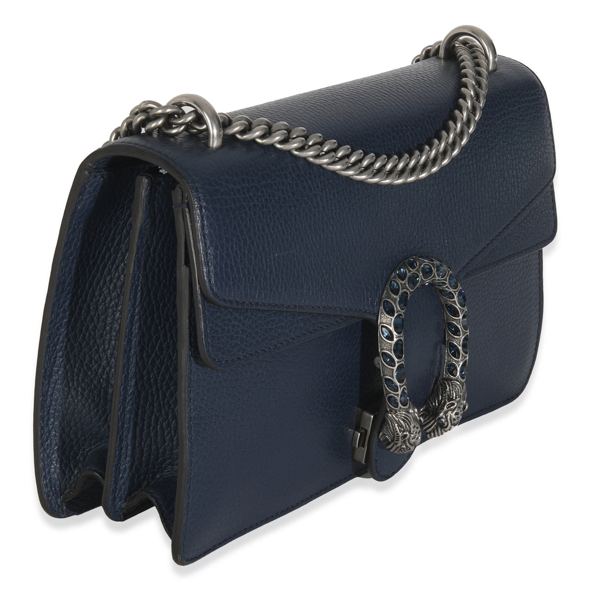 Navy Dollar Calfskin Medium Dionysus Bag