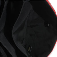 Vintage Black Red Quilted Lambskin Two Tone Flap Bag