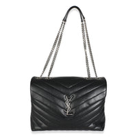 Black Matelasse Calfskin Medium Loulou