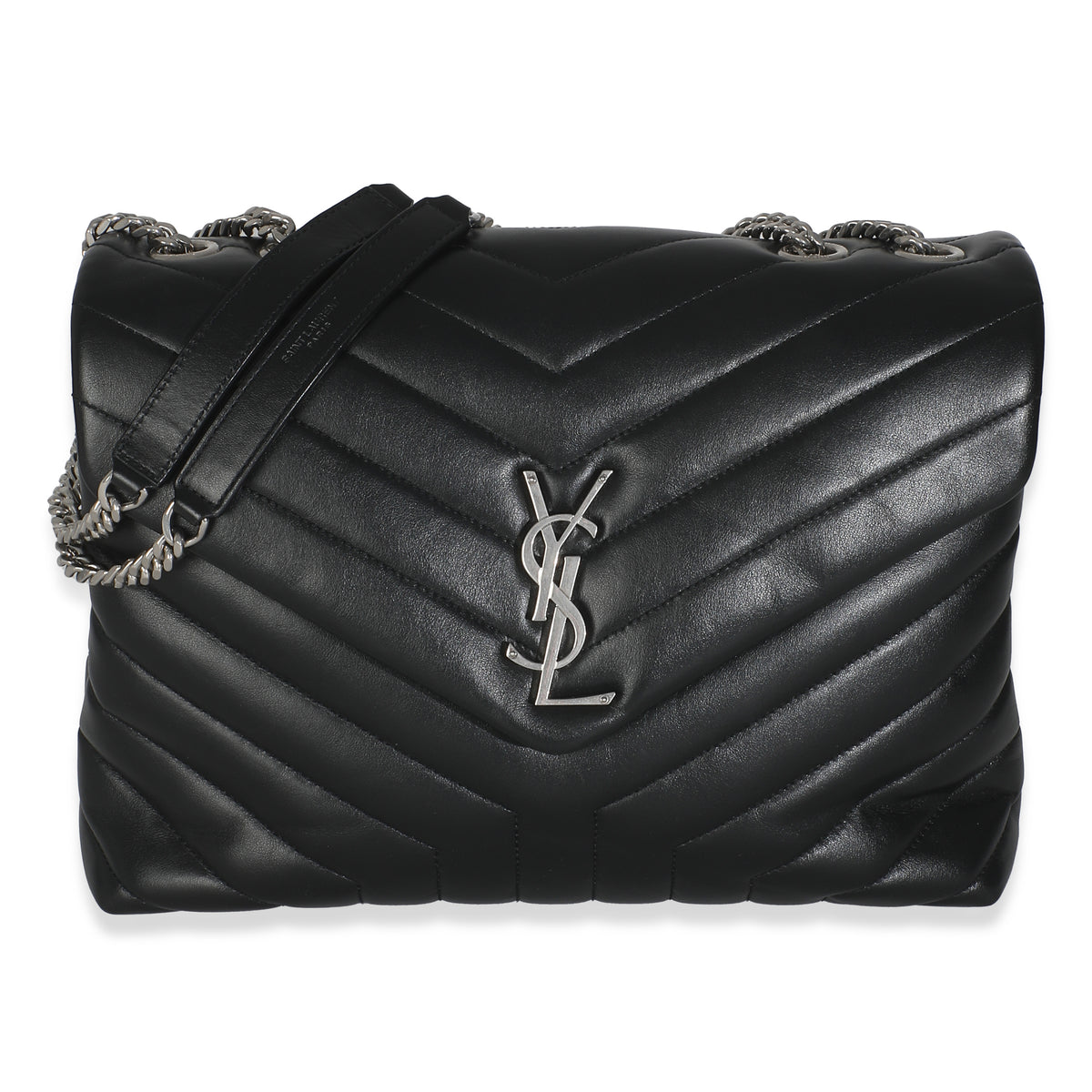 Black Matelasse Calfskin Medium Loulou