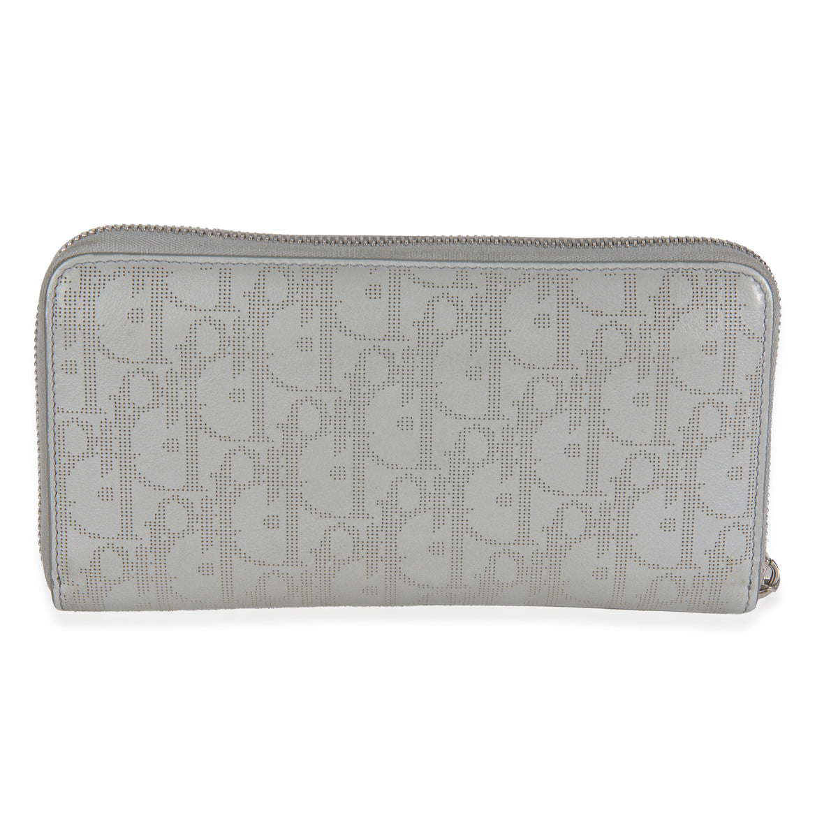 Dior Grey Oblique Galaxy Leather Long Zipped Wallet