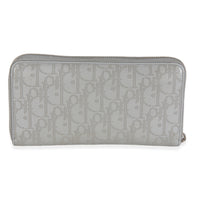 Dior Grey Oblique Galaxy Leather Long Zipped Wallet