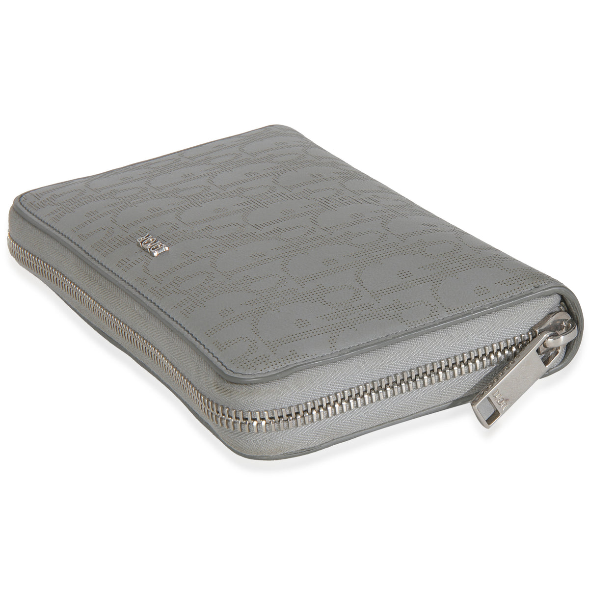 Dior Grey Oblique Galaxy Leather Long Zipped Wallet