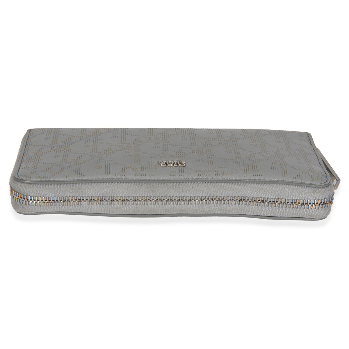 Dior Grey Oblique Galaxy Leather Long Zipped Wallet