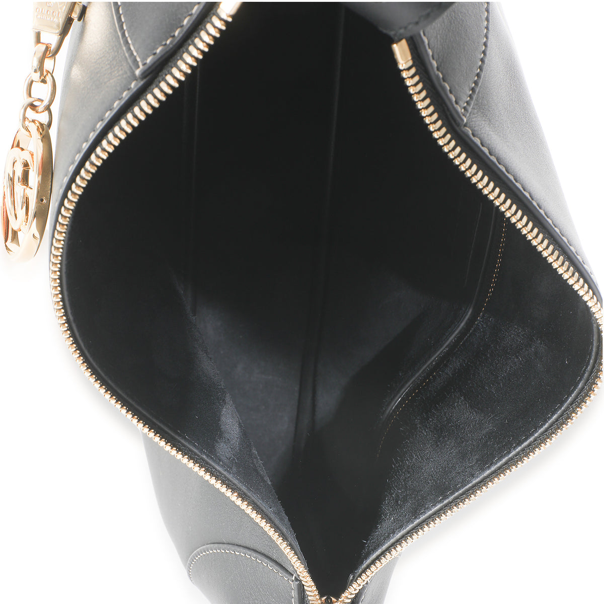 Black Calfskin Medium GG Emblem Shoulder Bag