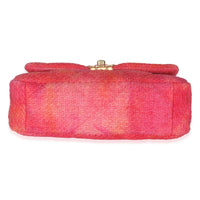 Chanel Coral Pink Tweed Quilted Medium  19 Flap Bag Handbag box