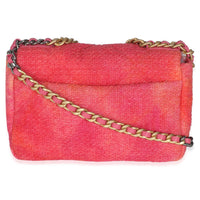 Chanel Coral Pink Tweed Quilted Medium  19 Flap Bag Handbag clasp