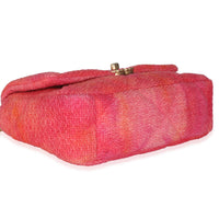 Coral Pink Tweed Quilted Medium Chanel 19 Flap Bag