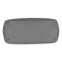 Grey Saffiano Lux Double Zip Tote