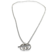Sterling Silver  Interlocking GG Toggle Necklace