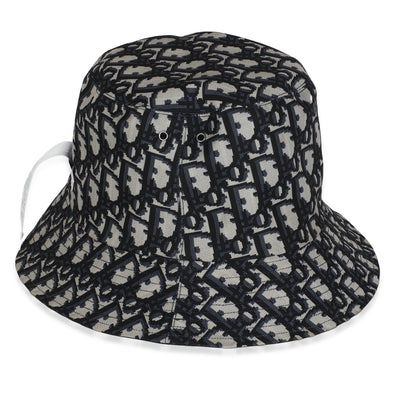 Navy Nylon Reversible Teddy Bucket Hat 57