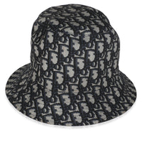Navy Nylon Reversible Teddy Bucket Hat 57