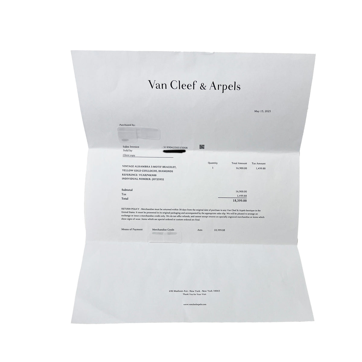 Yellow Gold Diamond Vintage Alhambra Bracelet