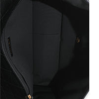 Black Quilted Calfskin Airline XXL Travel Flap Bag