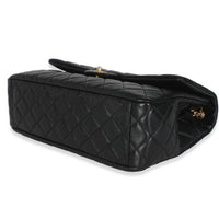 Black Quilted Calfskin Airline XXL Travel Flap Bag