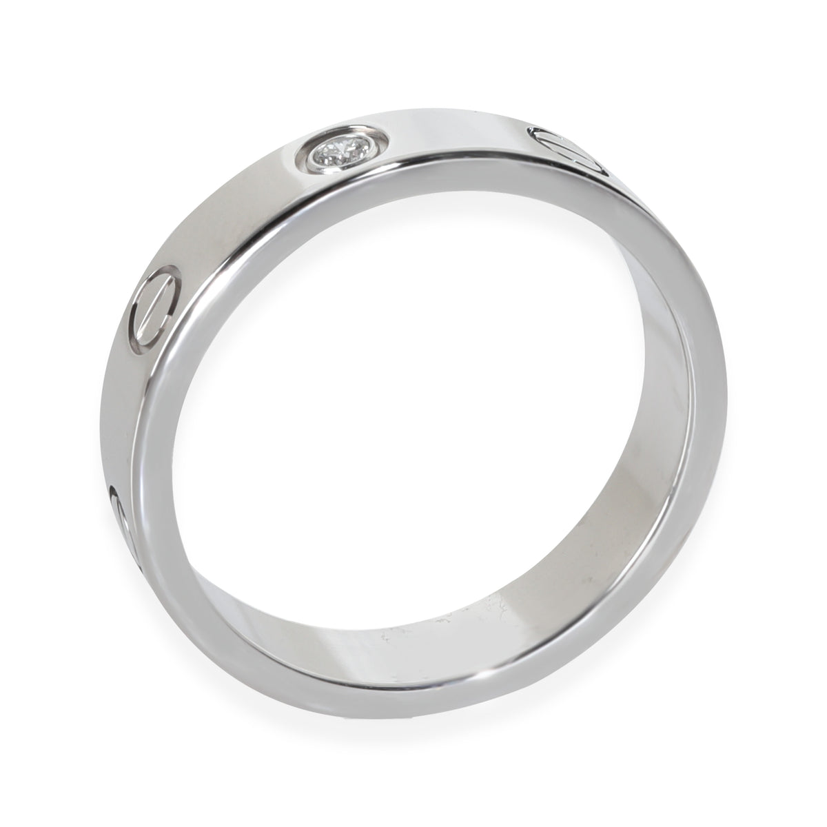 White Gold Diamond Small Model Love Ring