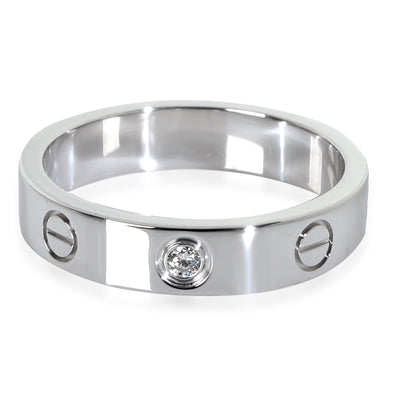 White Gold Diamond Small Model Love Ring