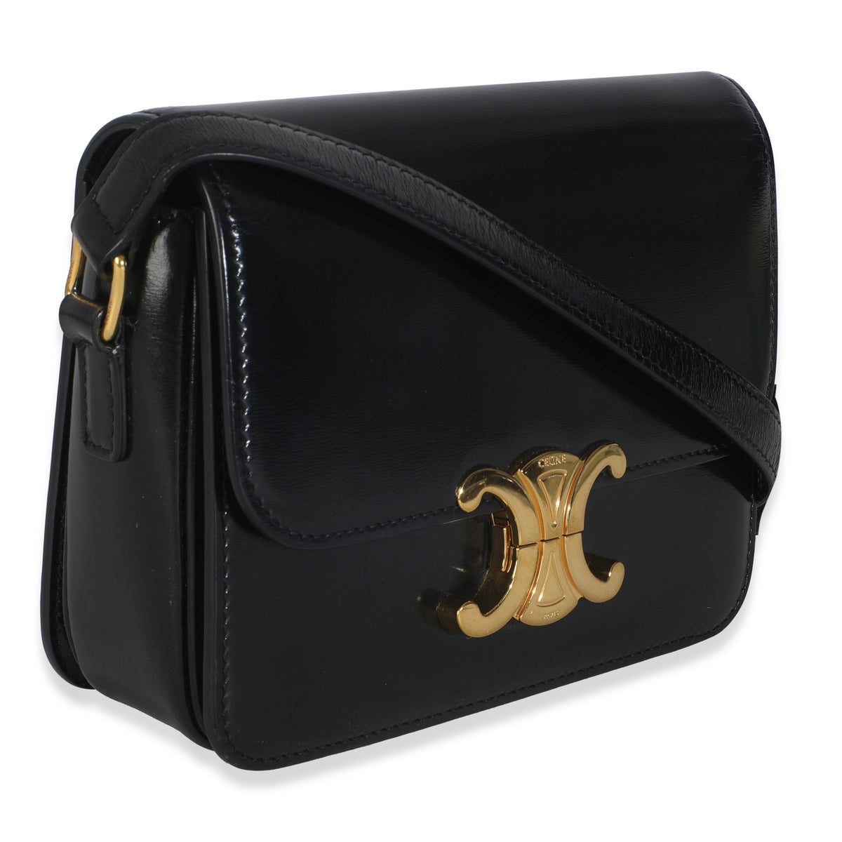 Black Shiny Calfskin Teen Triomphe