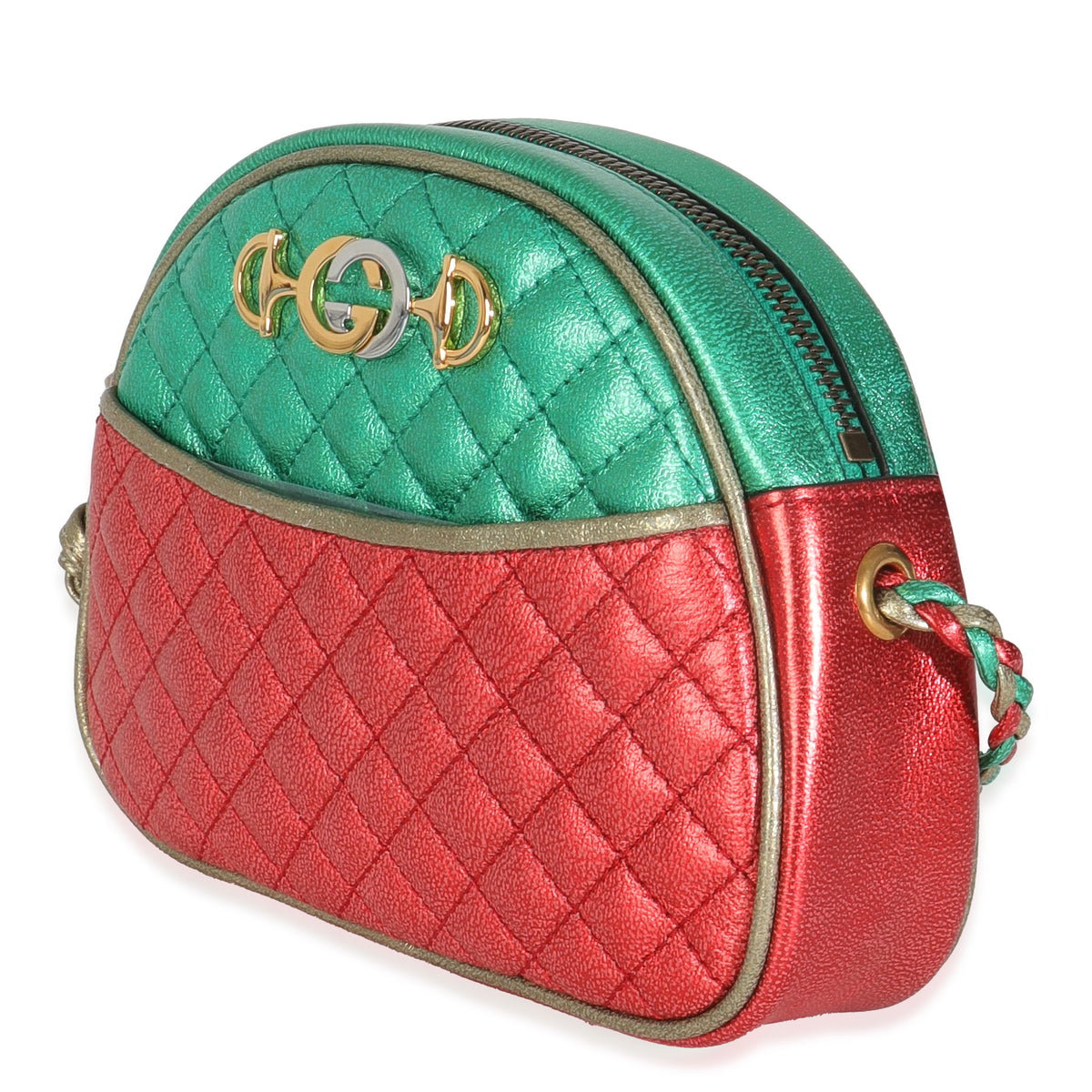 Multicolor Laminated Nappa Trapuntata Mini Zumi Dome Bag