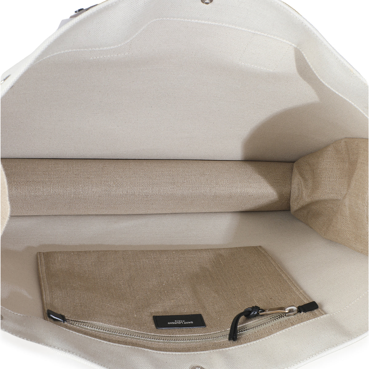 Beige Linen Rive Gauche Tote