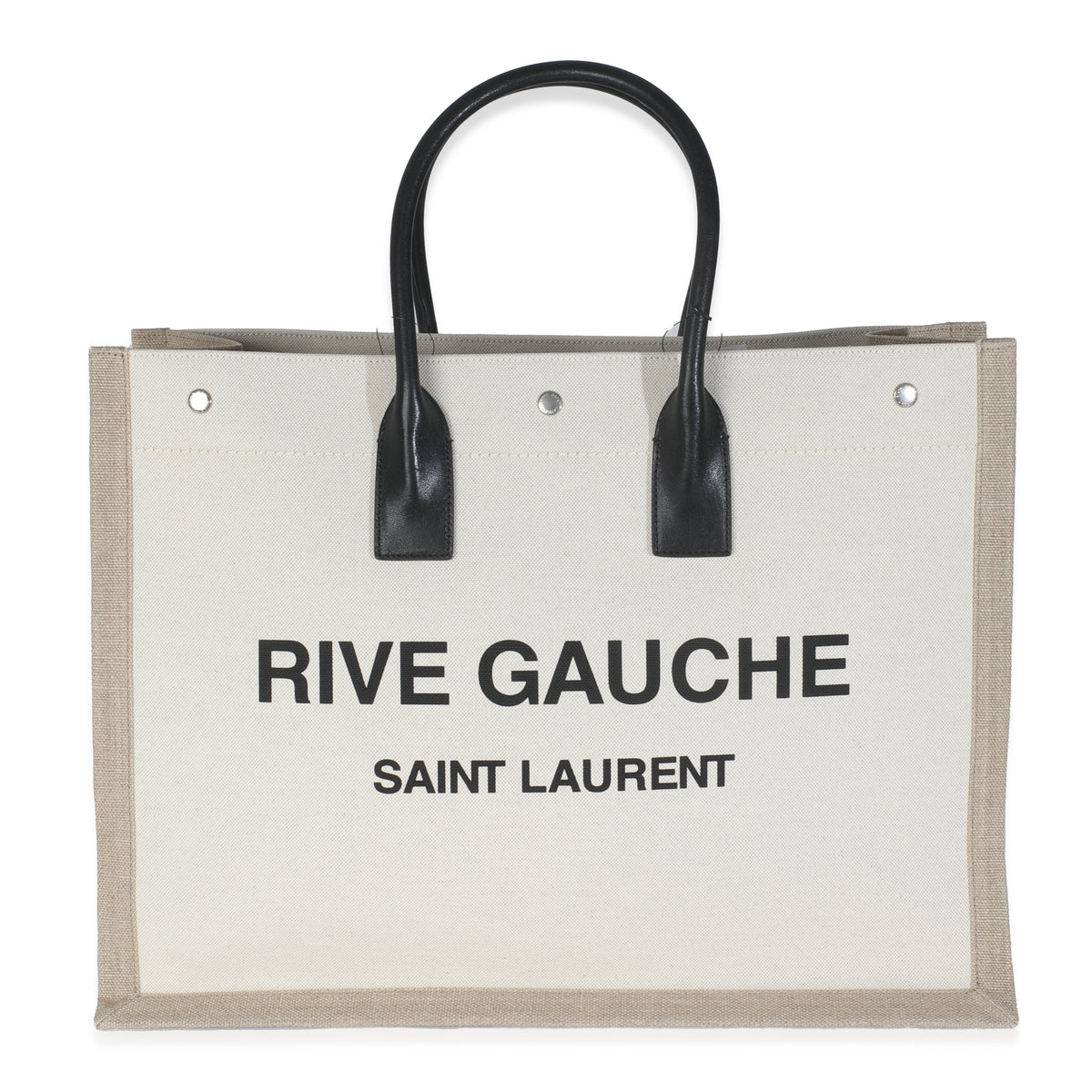 Beige Linen Rive Gauche Tote