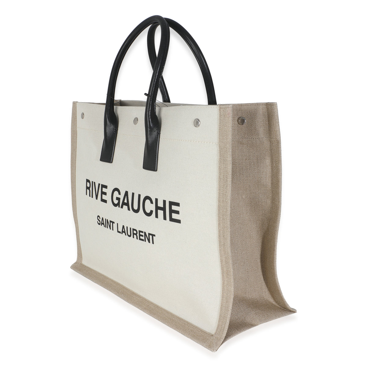 Beige Linen Rive Gauche Tote