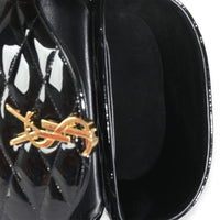 Black Patent Matelasse Monogram June Box Bag