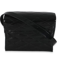 Black Patent Matelasse Monogram June Box Bag
