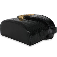 Black Patent Matelasse Monogram June Box Bag