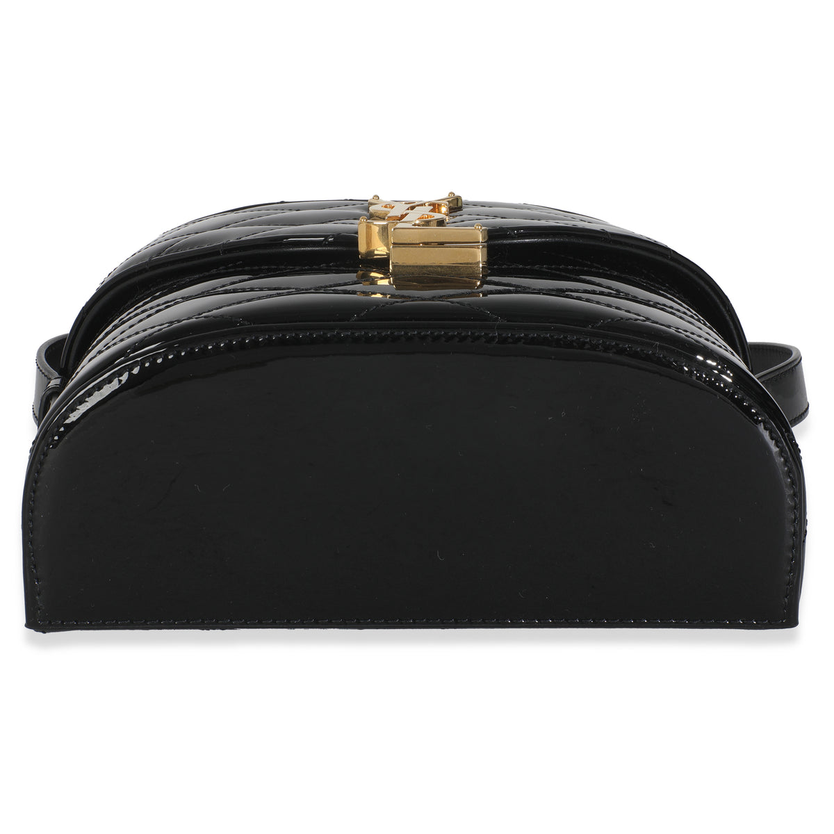 Black Patent Matelasse Monogram June Box Bag