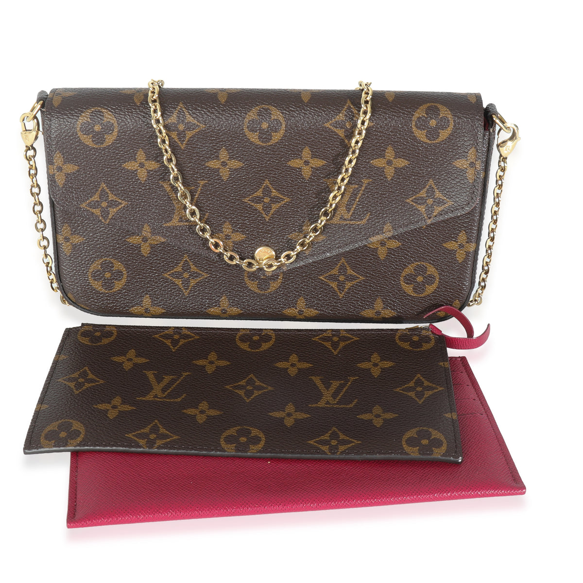 Fuchsia Monogram Canvas Felicie Pochette