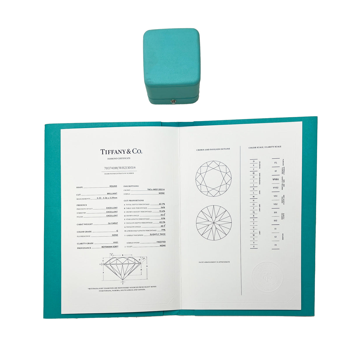 0.56 ct Round Brilliant Diamond Engagement Ring