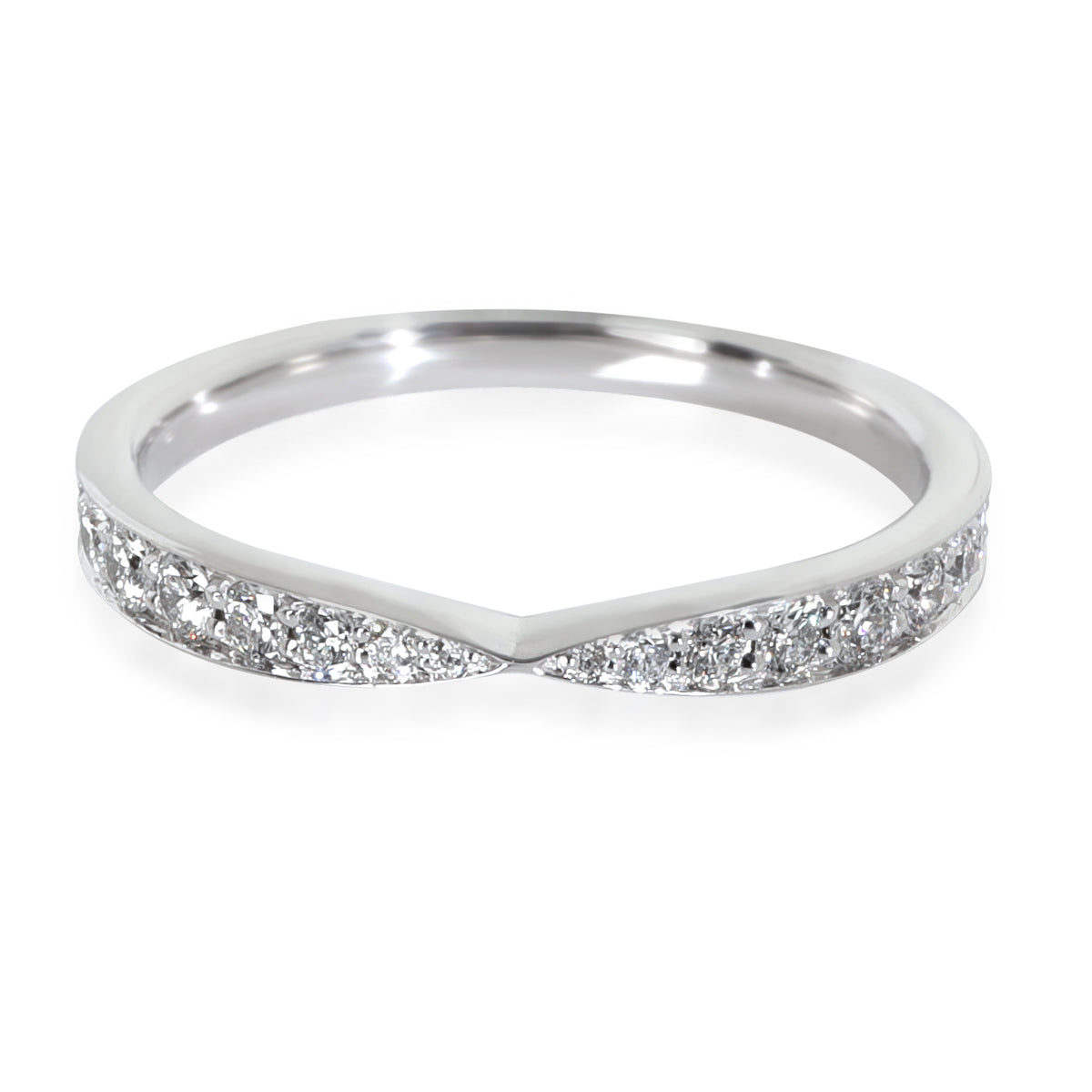 Tiffany & Co. Platinum Diamond Harmony Band fv