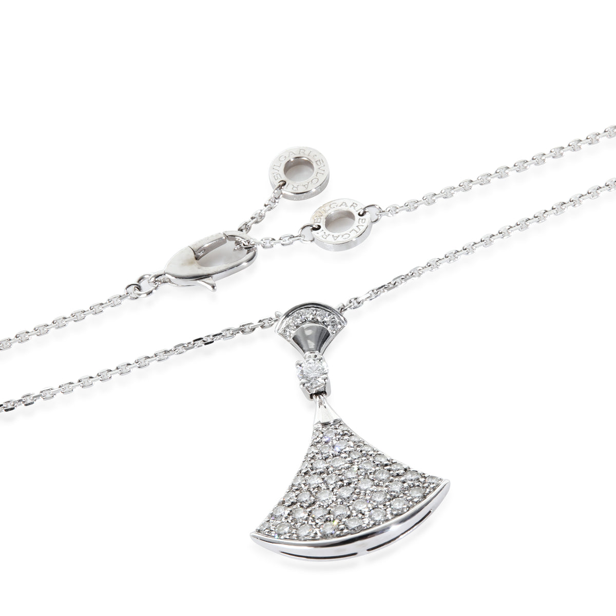 BVLGARI White Gold Diamond Diva's Dream Pendant clasp