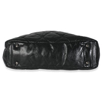 Black Tweed Quilted Calfskin Portobello Frame Tote