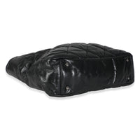 Black Tweed Quilted Calfskin Portobello Frame Tote