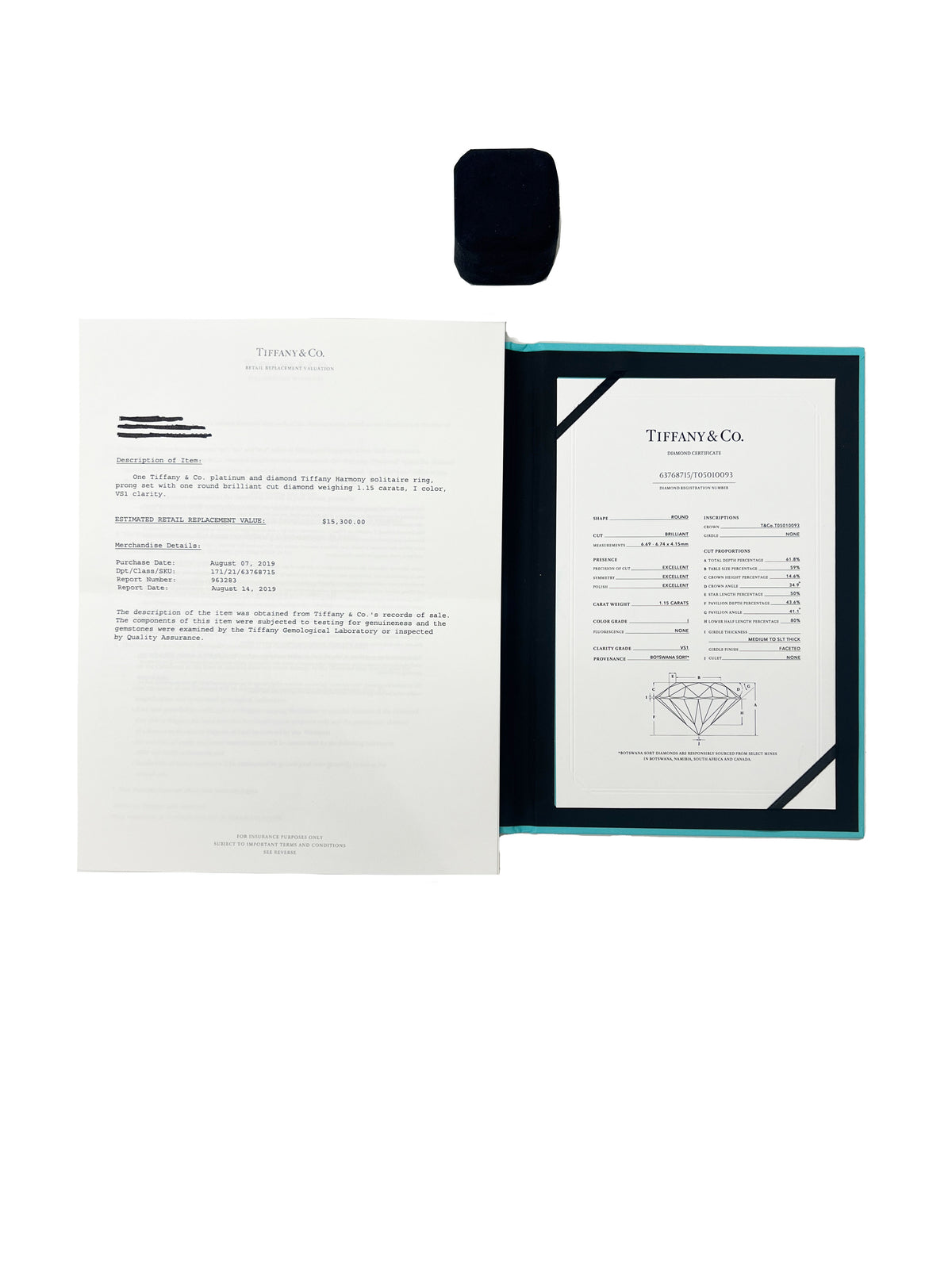 1.15 ct Round Brilliant Diamond Harmony Engagement Ring