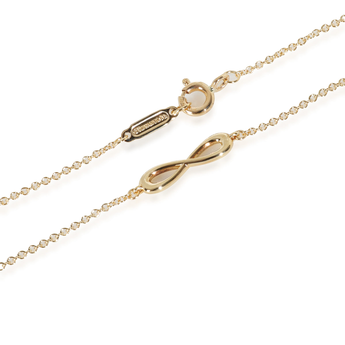 Yellow Gold  Infinity Station Necklace