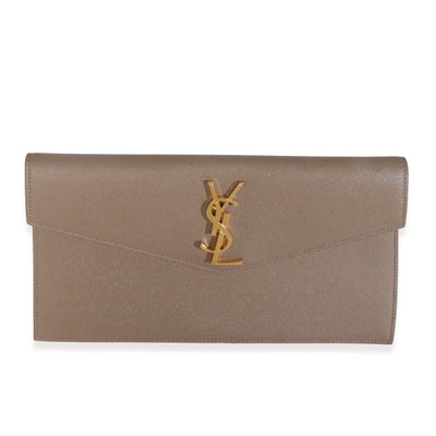 Dark Beige Grain De Poudre Uptown Pouch