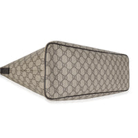 Beige GG Supreme Monogram Medium Zippered Tote