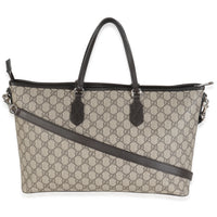 Beige GG Supreme Monogram Medium Zippered Tote