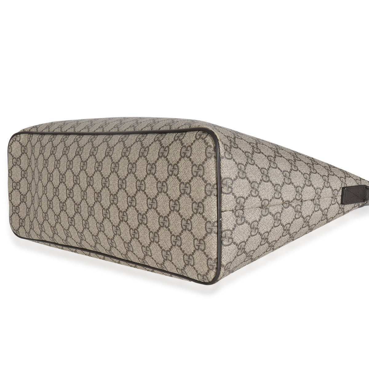 Beige GG Supreme Monogram Medium Zippered Tote