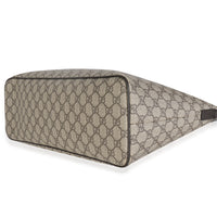 Beige GG Supreme Monogram Medium Zippered Tote