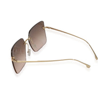 Gold Metal Fendi First Rimless Sunglasses
